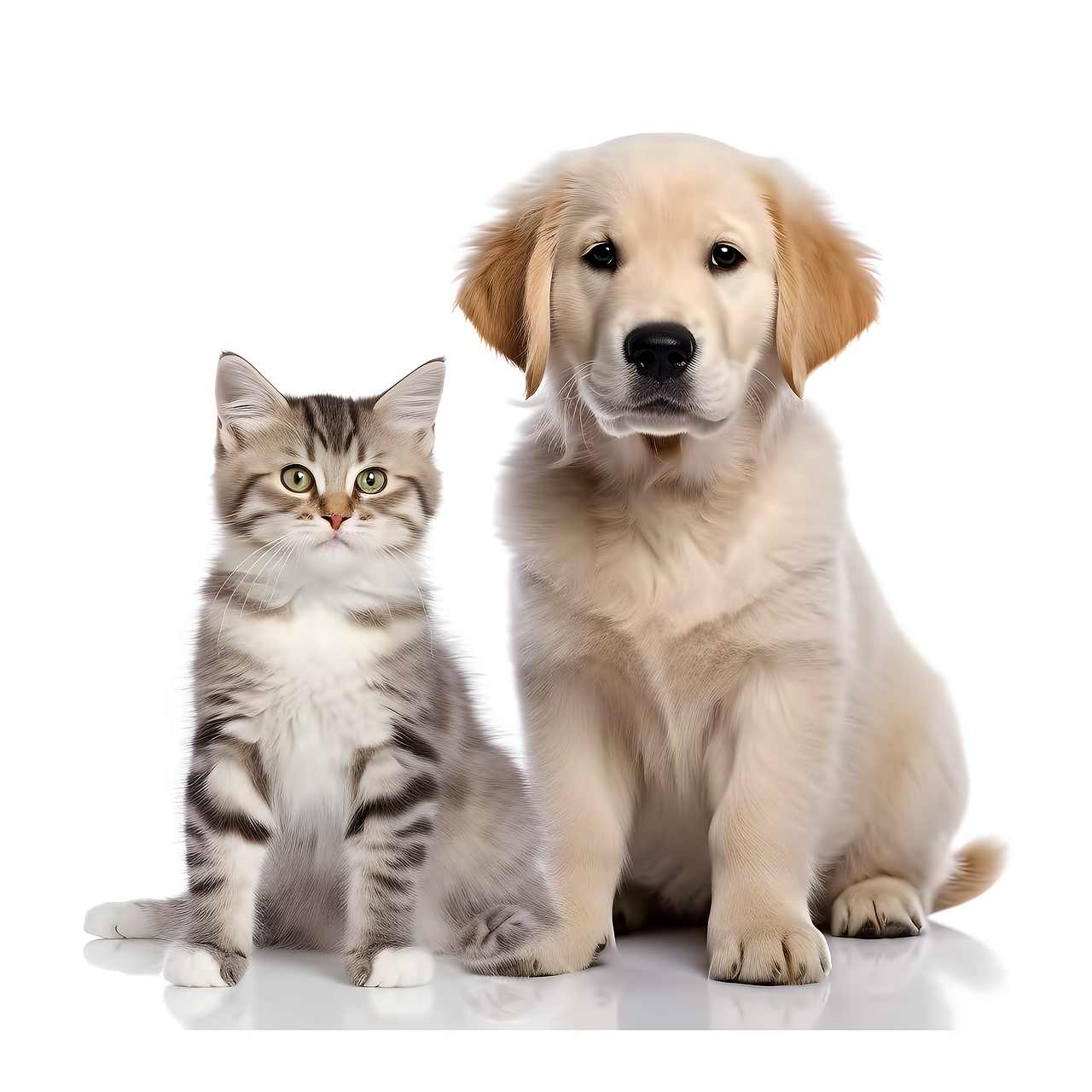 kitten, puppy, love, friendship, adorable, cute, animals, cat, dog, ai generated